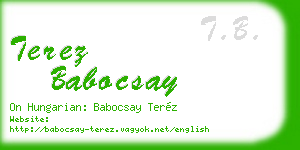 terez babocsay business card