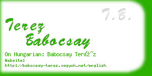 terez babocsay business card
